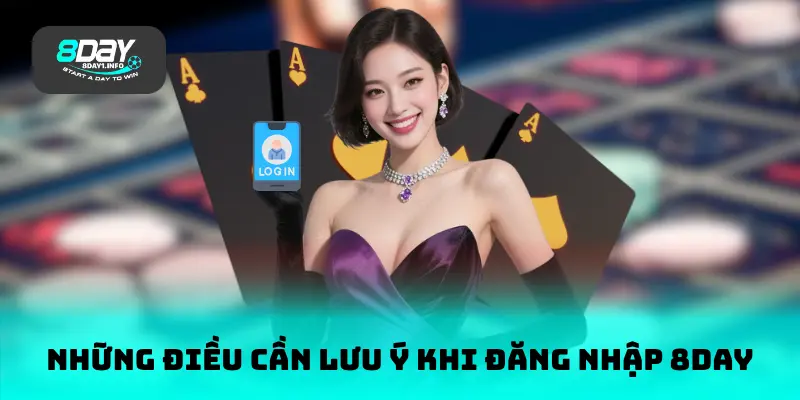 Những điều cần lưu ý khi đăng nhập 8DAY